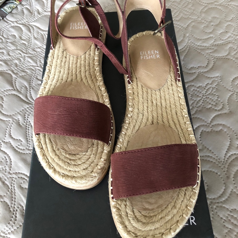 Eileen Fisher Nubuck Mike Espadrilles - Size 8